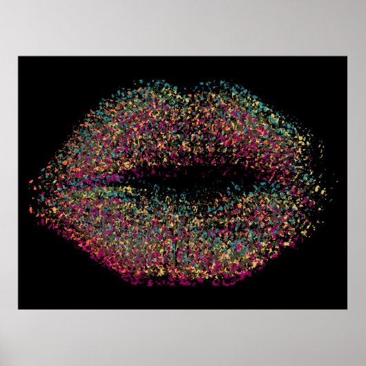 Moderne Abstracte art Lips #51 Poster (Voorkant)