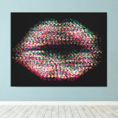 Moderne Abstracte art Lips #52 Canvas Afdruk (Insitu (Houten vloer))
