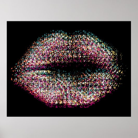 Moderne Abstracte art Lips #52 Poster (Voorkant)