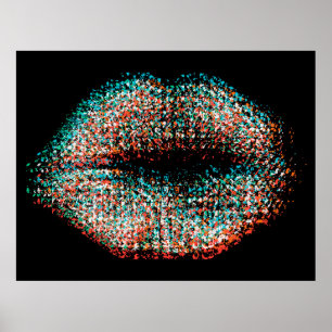 Moderne Abstracte art Lips #56 Poster