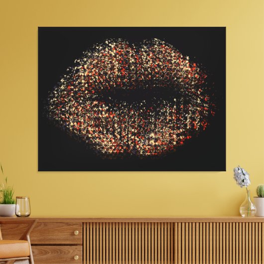 Moderne Abstracte art Lips #59 Canvas Afdruk (Insitu (Woonkamer))