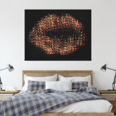 Moderne Abstracte art Lips #59 Canvas Afdruk (Insitu (Slaapkamer))