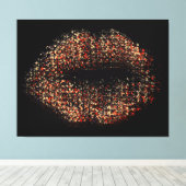 Moderne Abstracte art Lips #59 Canvas Afdruk (Insitu (Houten vloer))