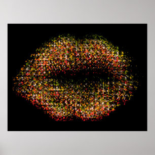 Moderne Abstracte art Lips #5 Poster