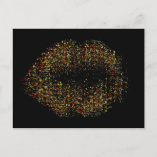 Moderne Abstracte art Lips #6 Briefkaart