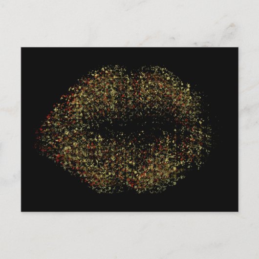 Moderne Abstracte art Lips #6 Briefkaart (Voorkant)