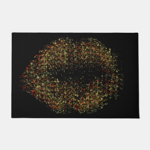 Moderne Abstracte art Lips #6 Deurmat