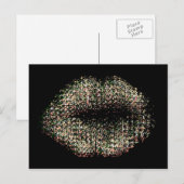 Moderne Abstracte art Lips #9 Briefkaart (Voorkant / Achterkant)