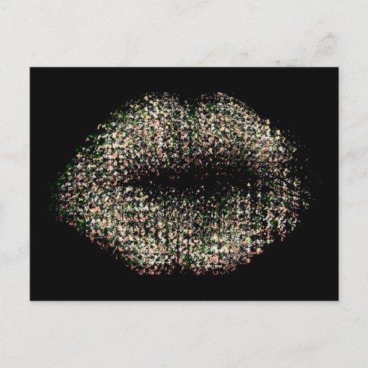 Moderne Abstracte art Lips #9 Briefkaart (Voorkant)