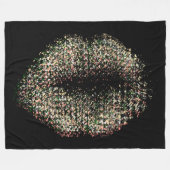 Moderne Abstracte art Lips #9 Fleece Deken (Voorkant (Horizontaal))