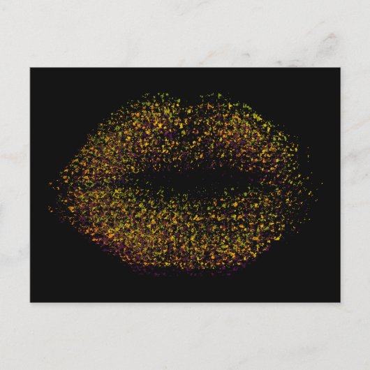 Moderne Abstracte art Lips Briefkaart (Voorkant)