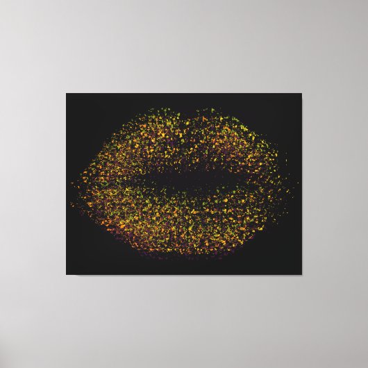 Moderne Abstracte art Lips Canvas Afdruk (Voorkant)