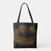 Moderne Abstracte art Lips Tote Bag (Achterkant)