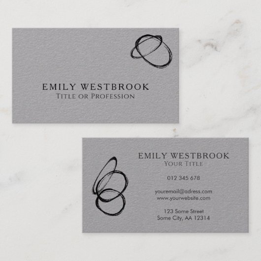 Moderne Abstracte art minimalistisch Visitekaartje (Voorkant / Achterkant)