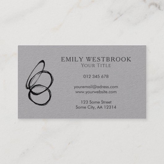 Moderne Abstracte art minimalistisch Visitekaartje (Achterkant)