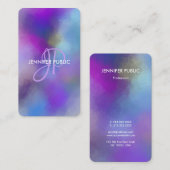 Moderne Abstracte Art Monogram-Sjabloon Visitekaartje (Voorkant / Achterkant)