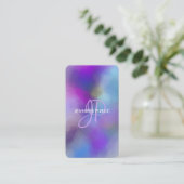 Moderne Abstracte Art Monogram-Sjabloon Visitekaartje (Staand voorkant)