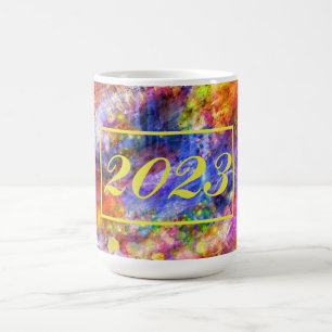 Moderne Abstracte Art Multicolor 2023 Koffiemok