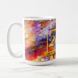 Moderne Abstracte Art Multicolor 2023 Koffiemok