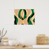 Moderne Abstracte Art Poster - Maximalistische sti (Keuken)