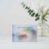 Moderne Abstracte Art Professional Elegant Sjabloo Visitekaartje (Staand voorkant)