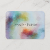 Moderne Abstracte Art Professional Elegant Sjabloo Visitekaartje (Voorkant)