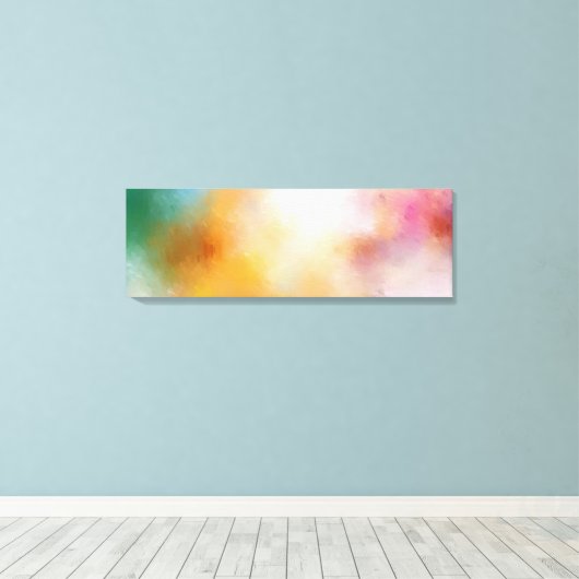 Moderne Abstracte Art Red Yellow Blue Paars Green Canvas Afdruk (Insitu (Houten vloer))