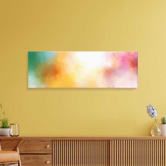 Moderne Abstracte Art Red Yellow Blue Paars Green Canvas Afdruk (Insitu (Woonkamer))