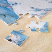 Moderne Abstracte Art Sjabloon Marble Kijk roze Bl Legpuzzel (Zijkant)