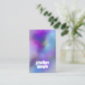 Moderne Abstracte Art Sjabloon Verdrukte tekst Visitekaartje (Staand voorkant)