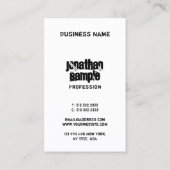 Moderne Abstracte Art Sjabloon Verdrukte tekst Visitekaartje (Achterkant)