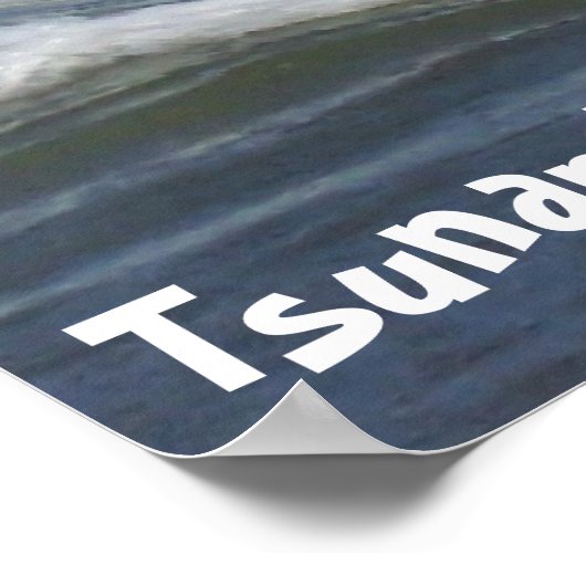 Moderne Abstracte Art Tsunami! Poster (Hoek)