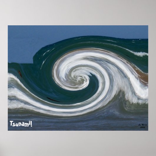 Moderne Abstracte Art Tsunami! Poster (Voorkant)