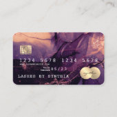 Moderne Abstracte Art Waterverf Credit Kaart Style Visitekaartje (Voorkant)