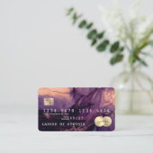 Moderne Abstracte Art Waterverf Credit Kaart Style Visitekaartje (Staand voorkant)