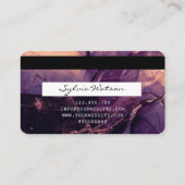 Moderne Abstracte Art Waterverf Credit Kaart Style Visitekaartje (Achterkant)