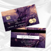 Moderne Abstracte Art Waterverf Credit Kaart Style Visitekaartje