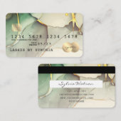 Moderne Abstracte Art Waterverf Credit Kaart Style Visitekaartje (Voorkant / Achterkant)