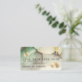 Moderne Abstracte Art Waterverf Credit Kaart Style Visitekaartje (Staand voorkant)