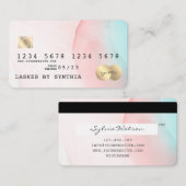 Moderne Abstracte Art Waterverf Credit Kaart Style Visitekaartje (Voorkant / Achterkant)