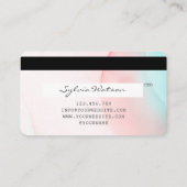 Moderne Abstracte Art Waterverf Credit Kaart Style Visitekaartje (Achterkant)