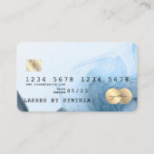 Moderne Abstracte Art Waterverf Credit Kaart Style Visitekaartje (Voorkant)
