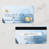 Moderne Abstracte Art Waterverf Credit Kaart Style Visitekaartje (Voorkant / Achterkant)