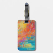 Moderne Abstracte Artiest Schilderen Initialen Kle Bagagelabel (Achterkant verticaal)