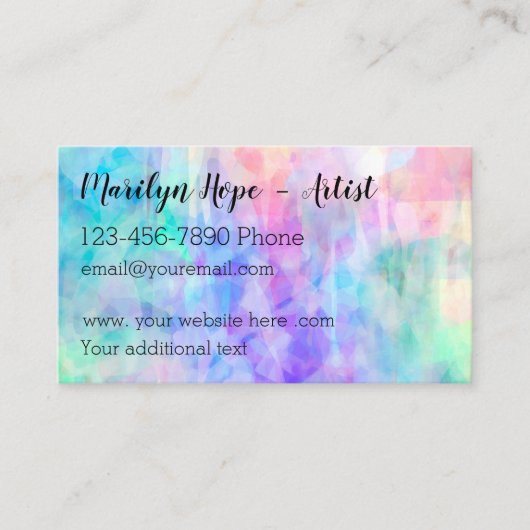 Moderne Abstracte artiest Visitekaartje (Voorkant)