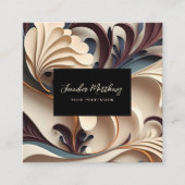 Moderne Abstracte artistiek Vierkante Visitekaartje (Voorkant)