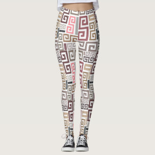 moderne abstracte artistieke gekleurde lijnen leggings