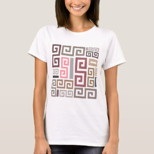 moderne abstracte artistieke gekleurde lijnen t-shirt