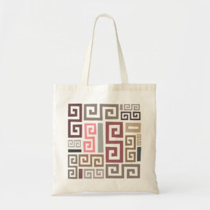 moderne abstracte artistieke gekleurde lijnen tote bag