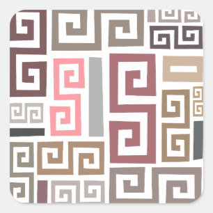 moderne abstracte artistieke gekleurde lijnen vierkante sticker